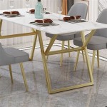 Dining Table With Gold Legs