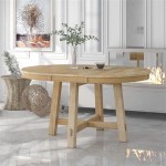 Natural Wood Extendable Dining Table